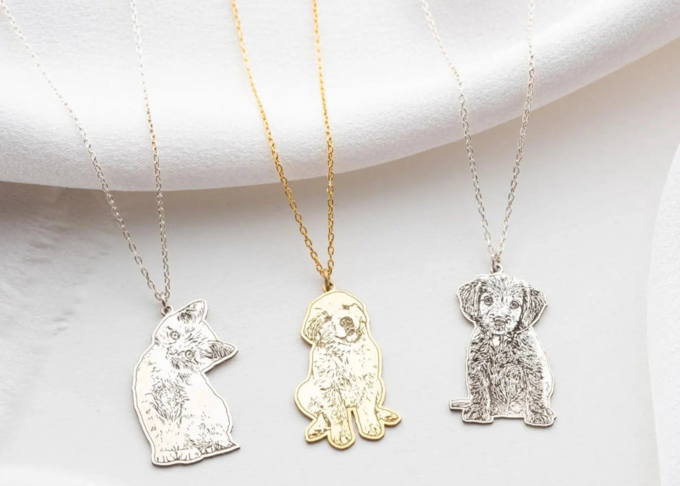 Custom Pet Silhouette Necklace