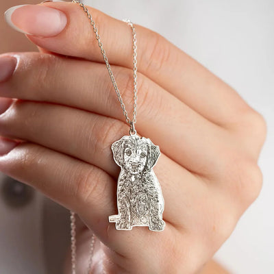 Custom Pet Silhouette Necklace