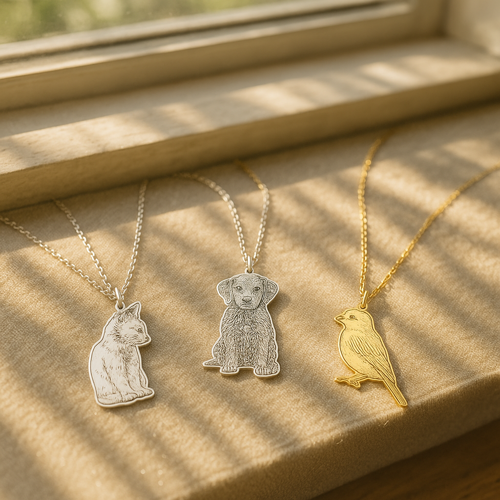 Custom Pet Silhouette Necklace
