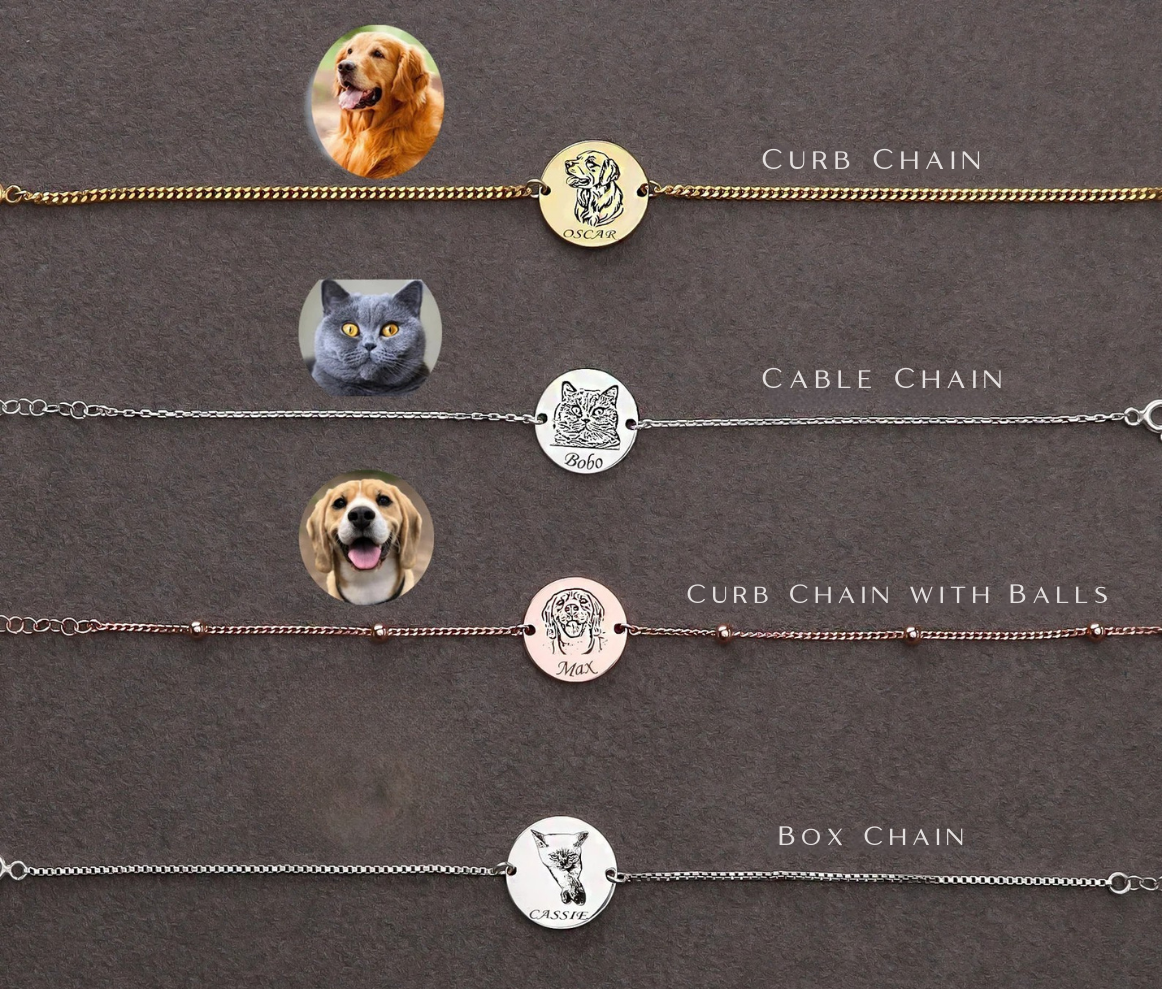 Personalized Pet Portrait Bracelet